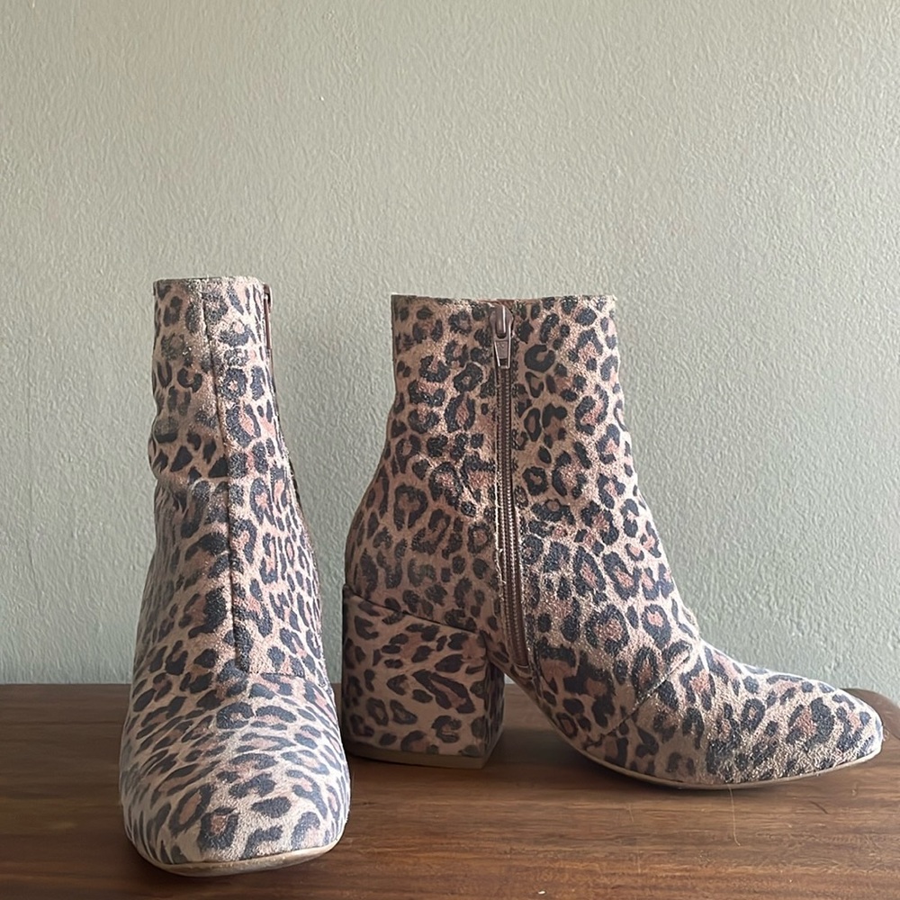 Free People Nicola neutral leopard print boot 7